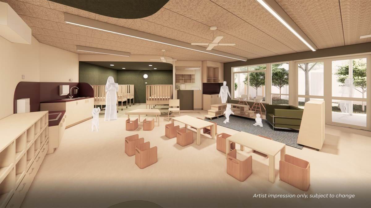 Artist illustration of the inside of the centre