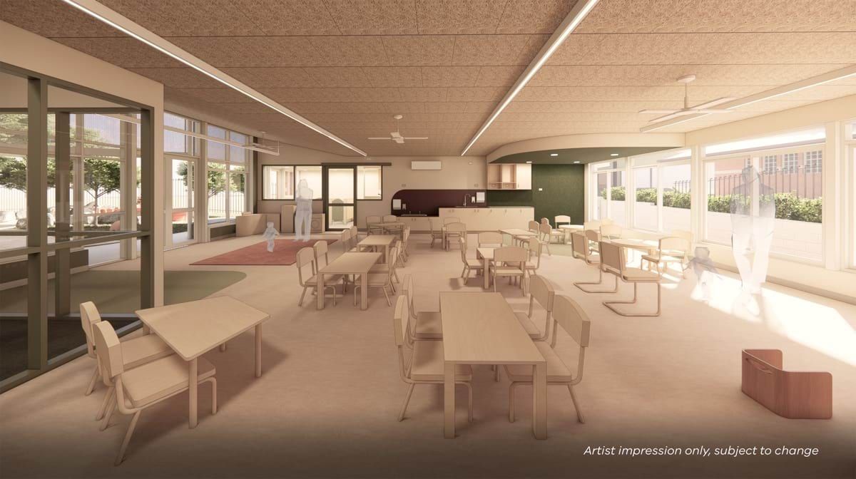 Artist illustration of the inside of the centre