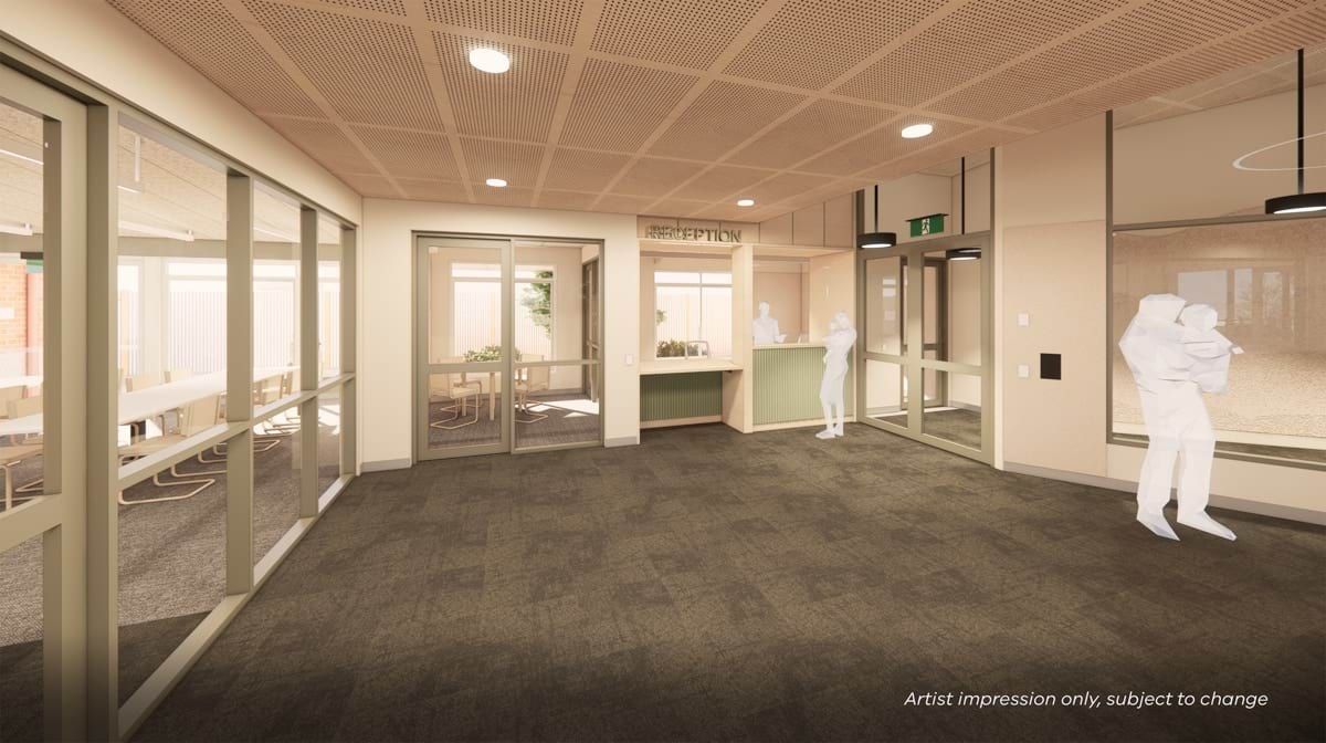 Artist illustration of the inside of the centre
